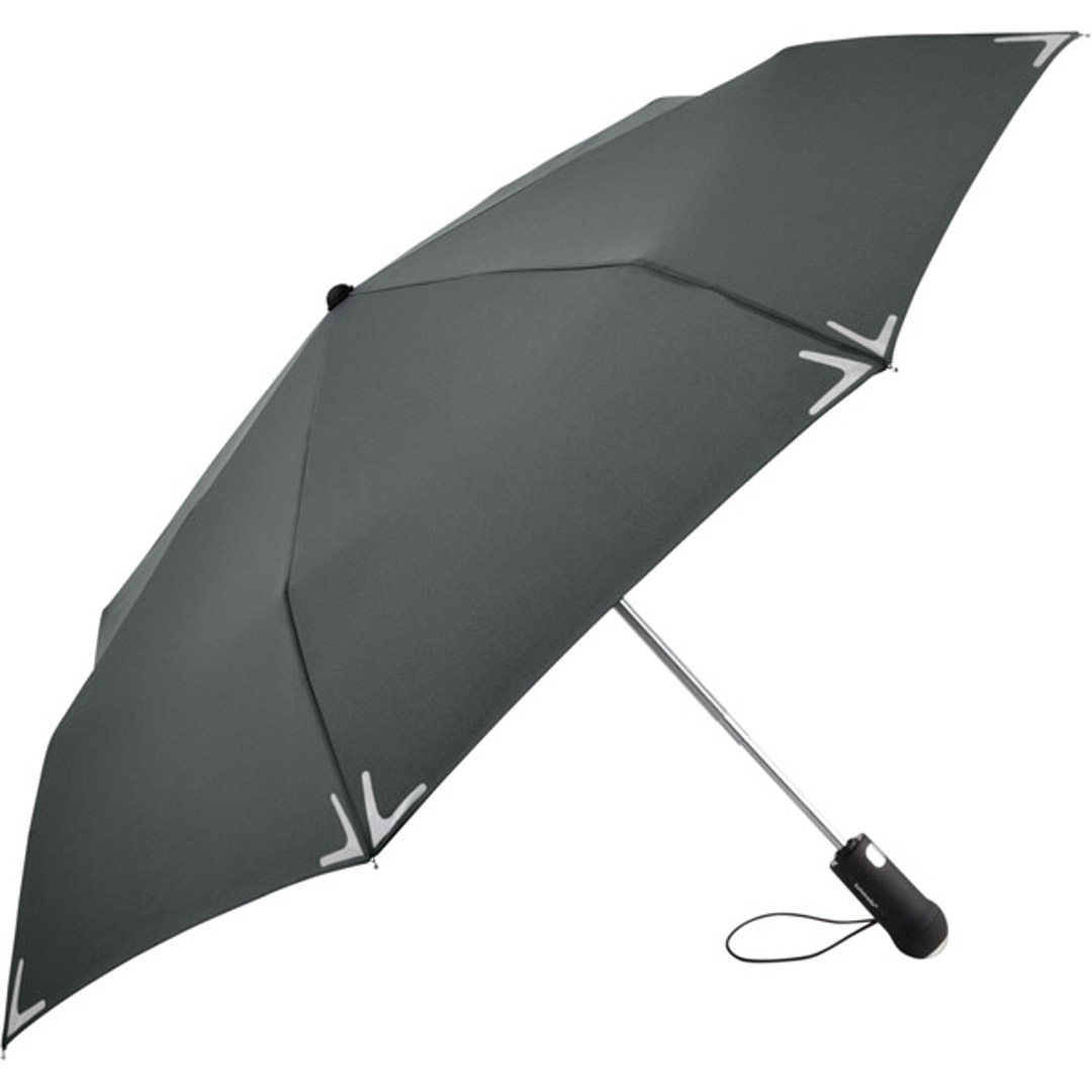 FARE AOC-Mini-Taschenschirm Safebrella® LED grau